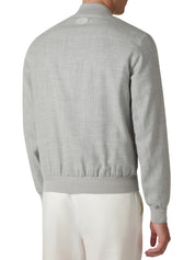 Wool silk linen bomber