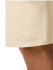 White Cotton Curly Fleece Short