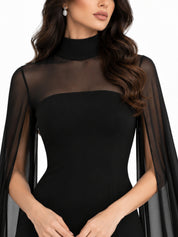 Chiffon & Scuba Maxi Dress