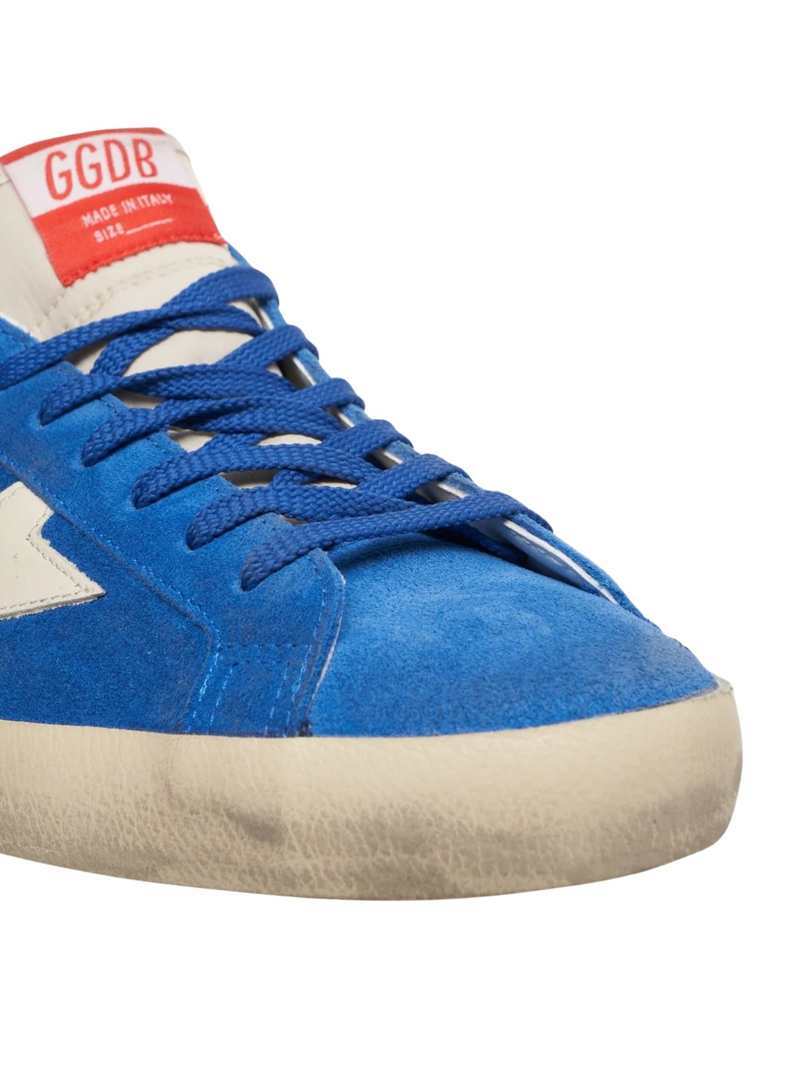 Super star suede upper and toe nylon tongue leather star and heel
