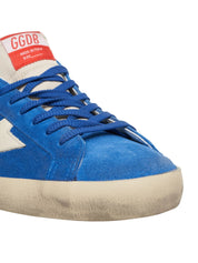 Super star suede upper and toe nylon tongue leather star and heel