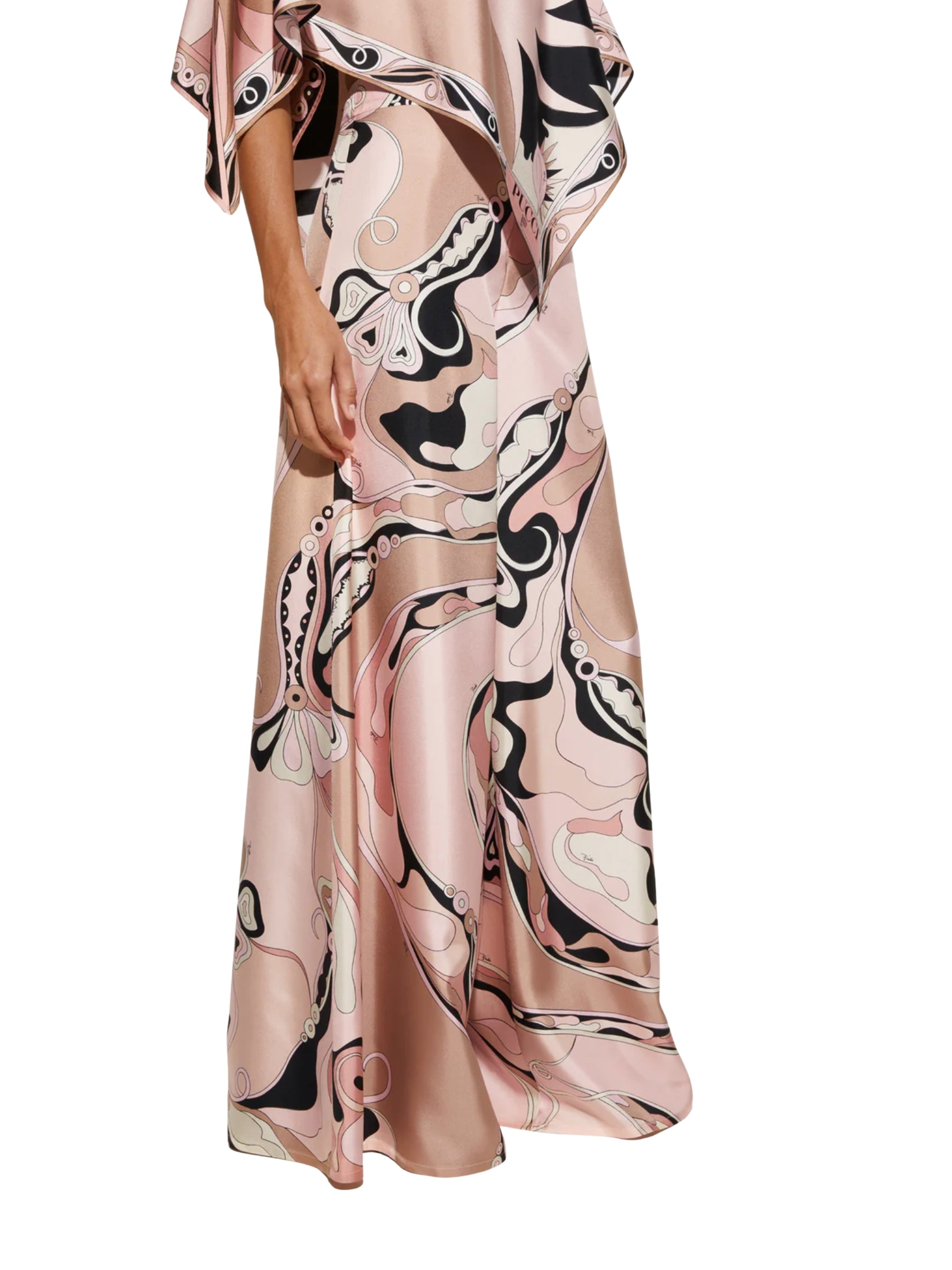 Orchid Print Silk Trousers