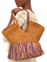 Goldentime Medium Fringe Tote