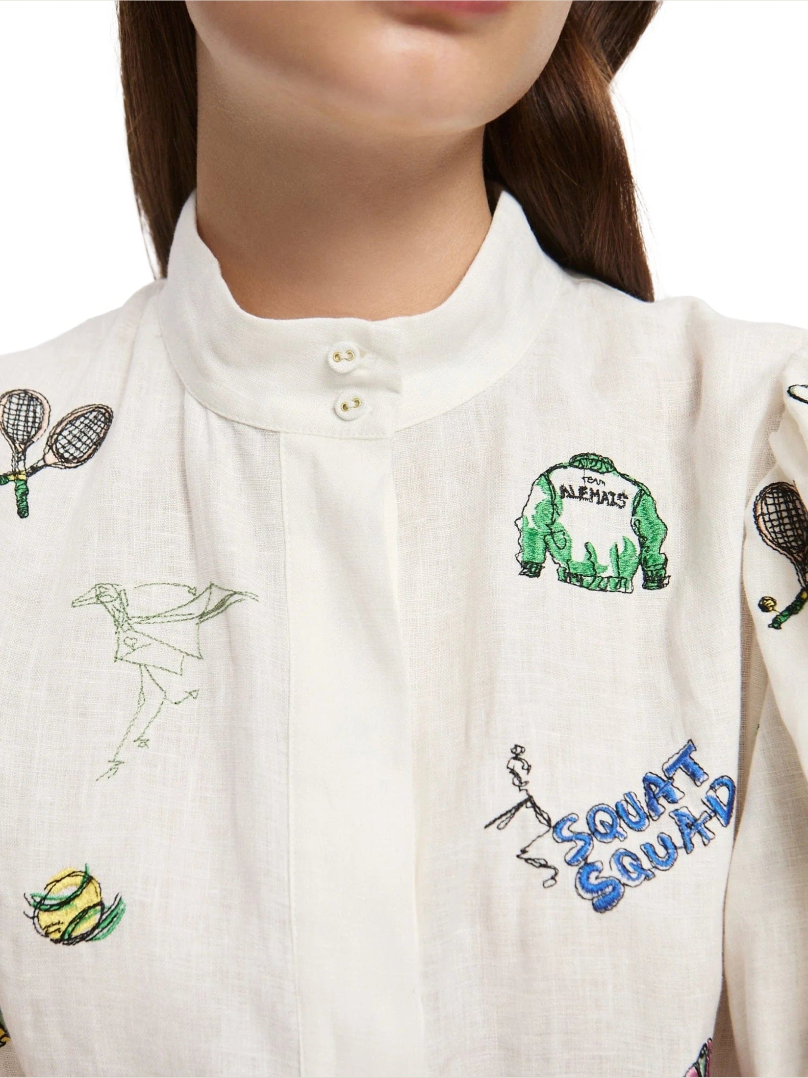 Play embroidered shirt dress