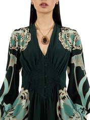 Long camerino dress (placee) blooming tulip placee