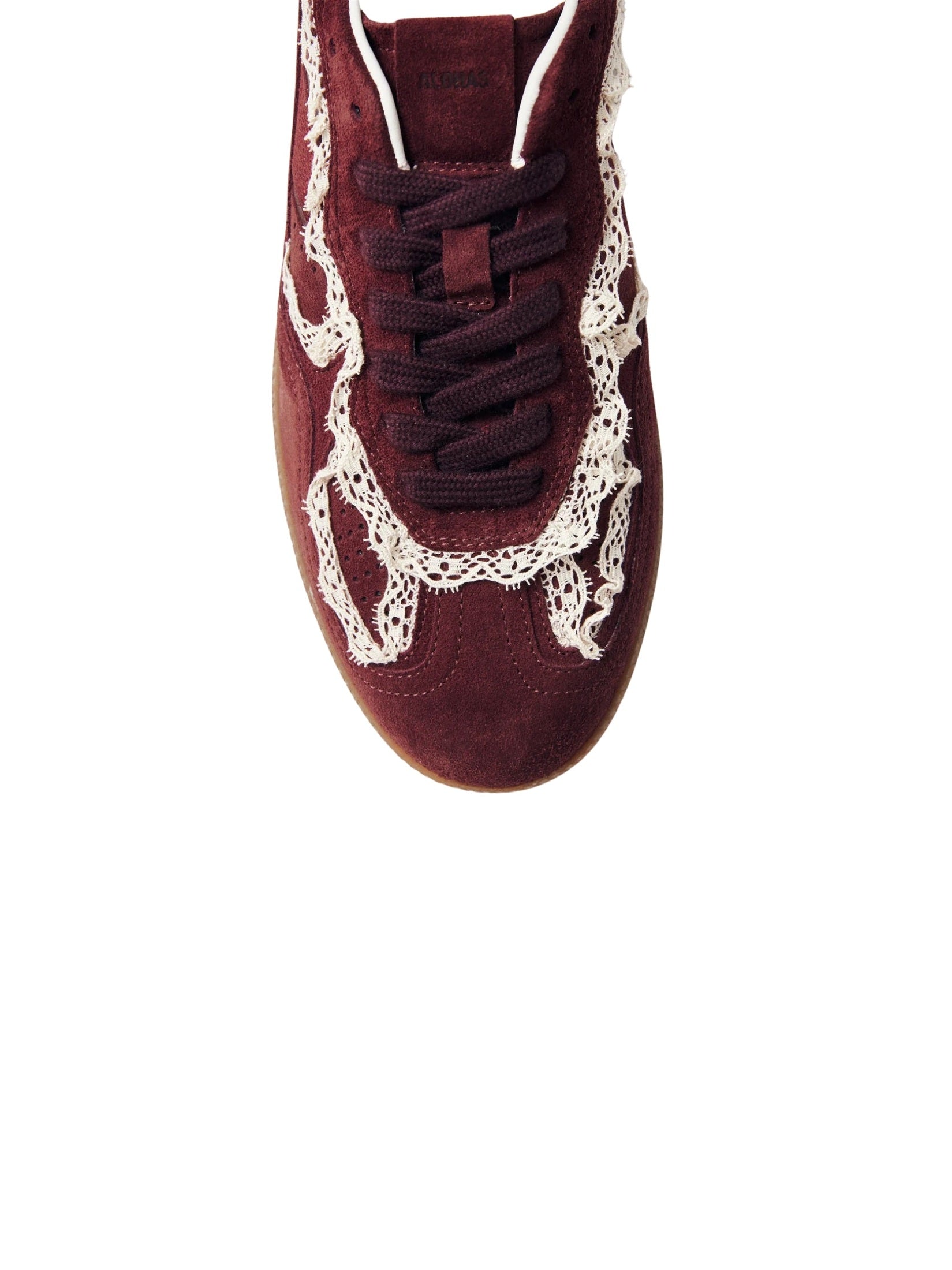 Tb.490 crochet burgundy leather sneakers