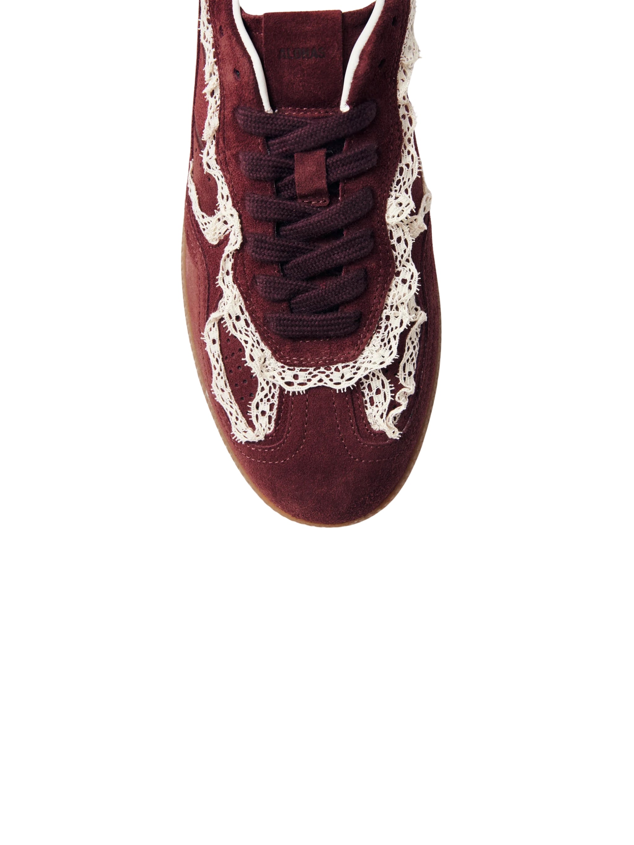 TB.490 CROCHET BURGUNDY LEATHER SNEAKERS