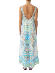 V neck pocket dress with low back