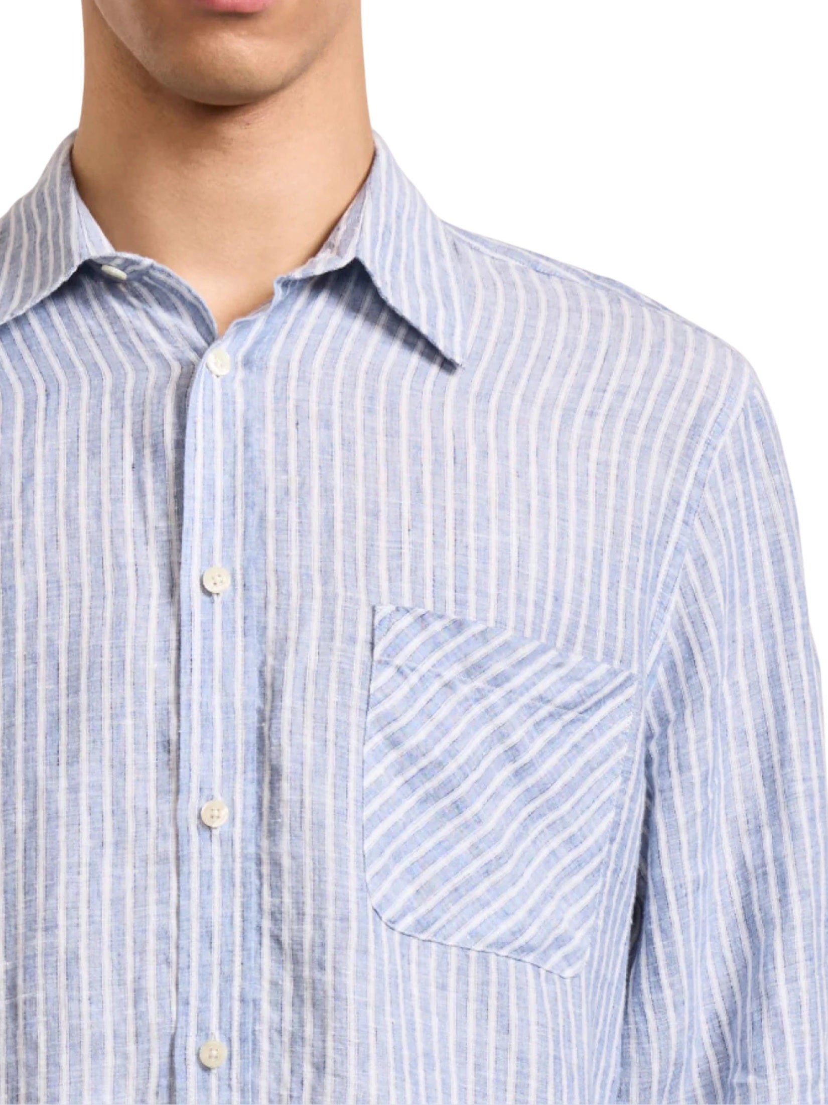 Telles linen l/s striped shirts