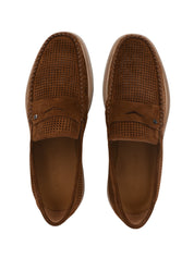 Loafer perf.s.suede brown