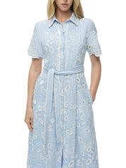 Audria s/s belted midi dress