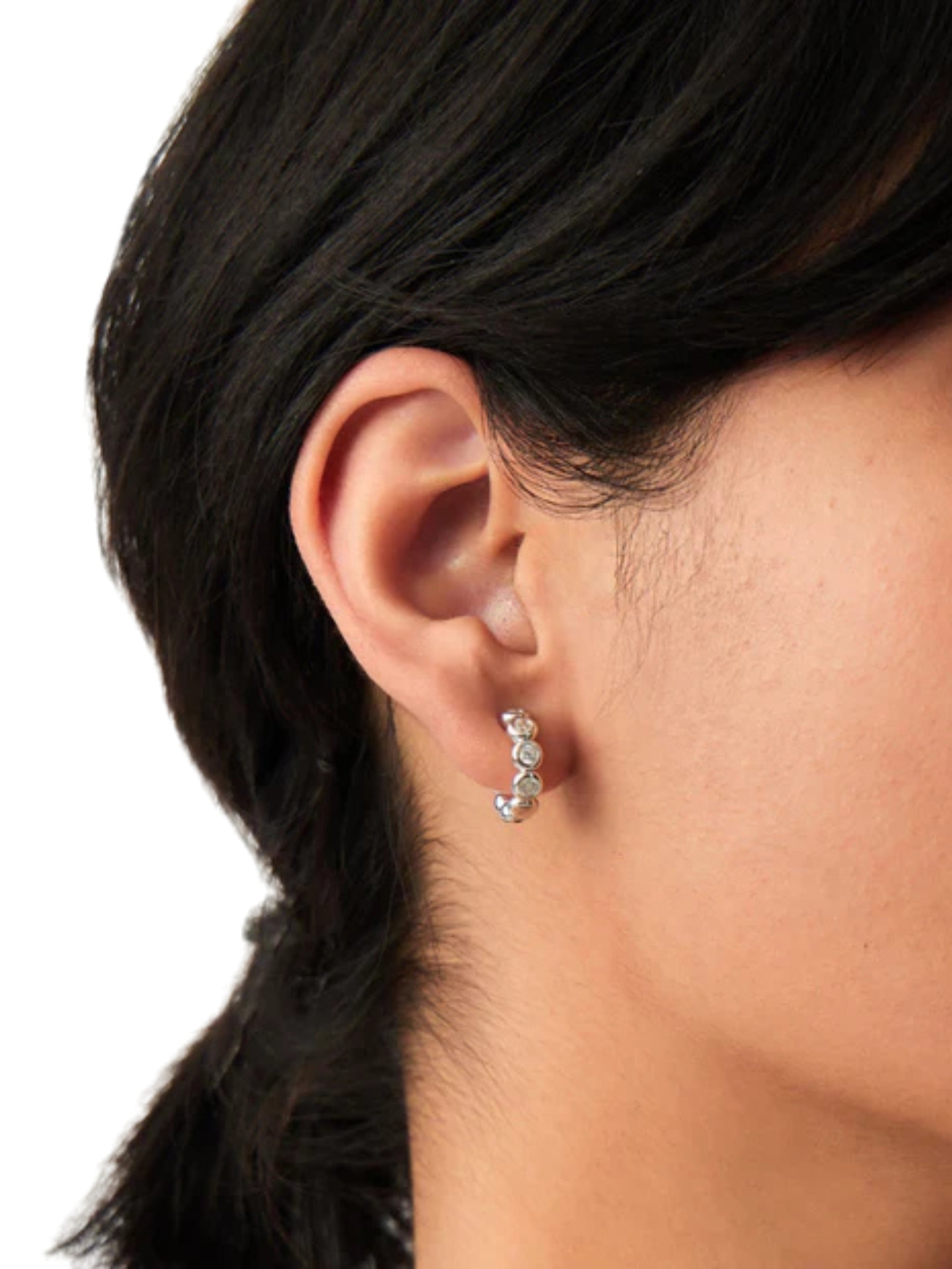 TENNIS SMALL HOOP EARRINGS