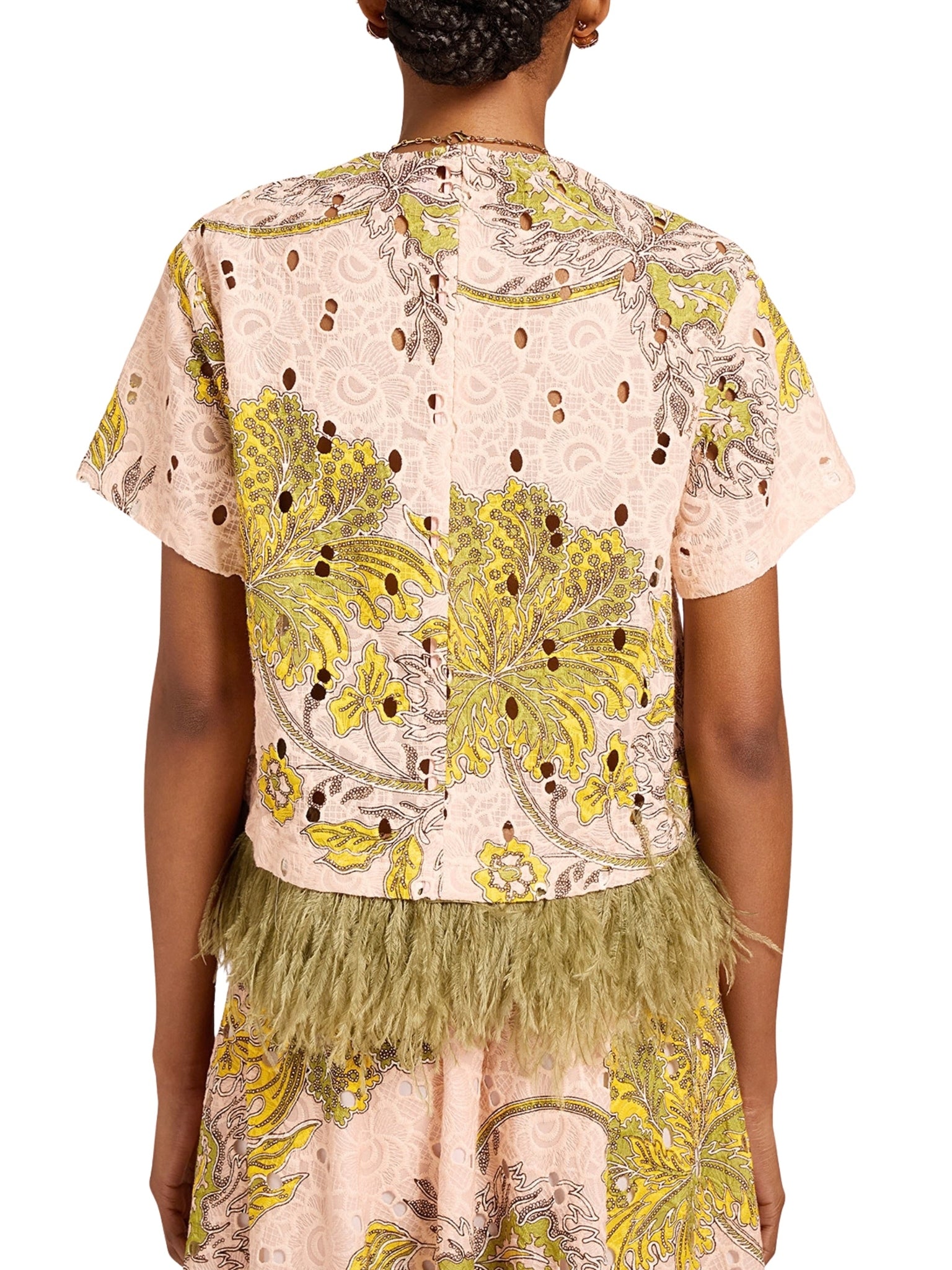 La scala tee (with feathers)