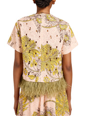 La scala tee (with feathers)
