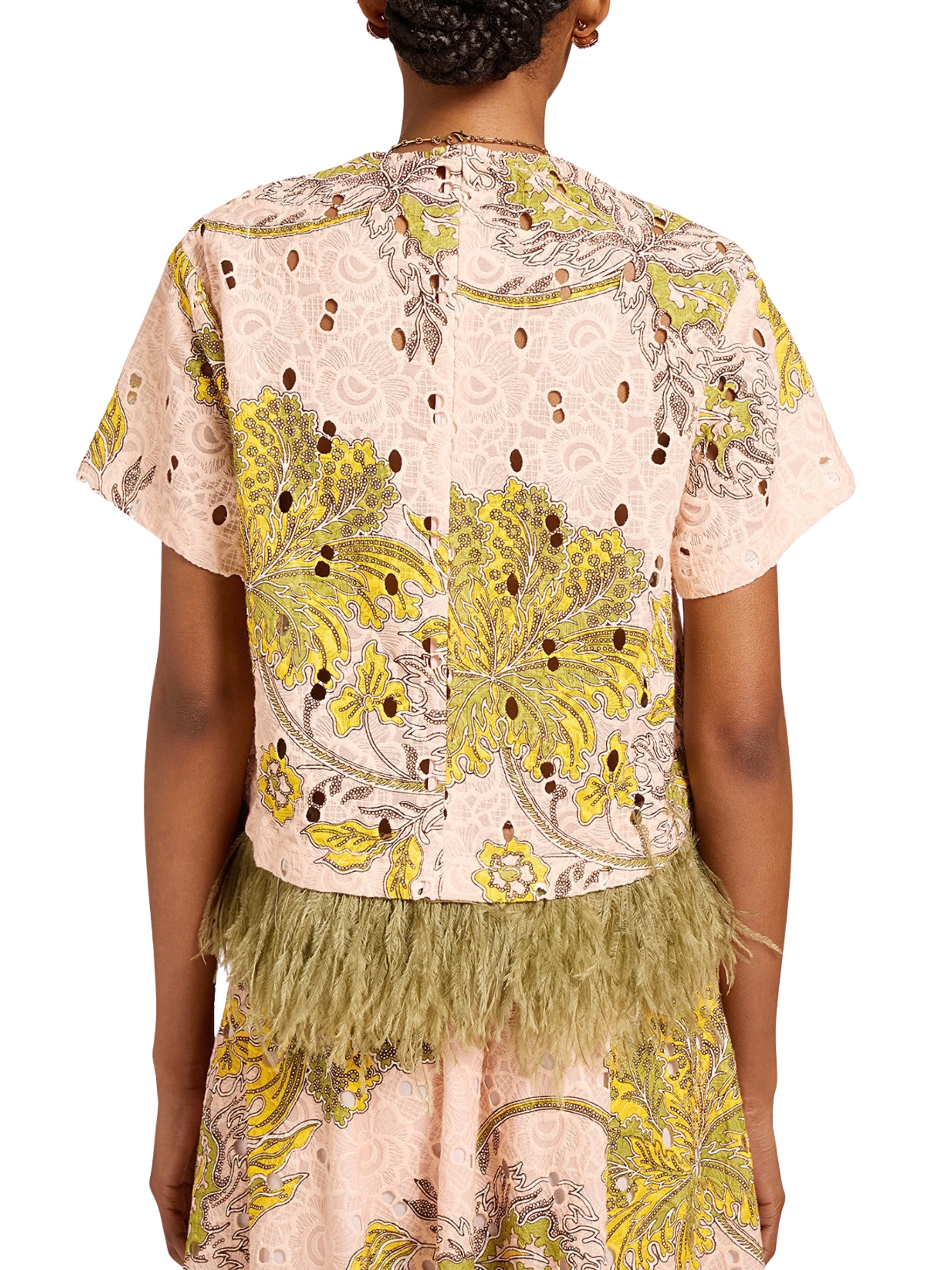 La scala tee (with feathers)