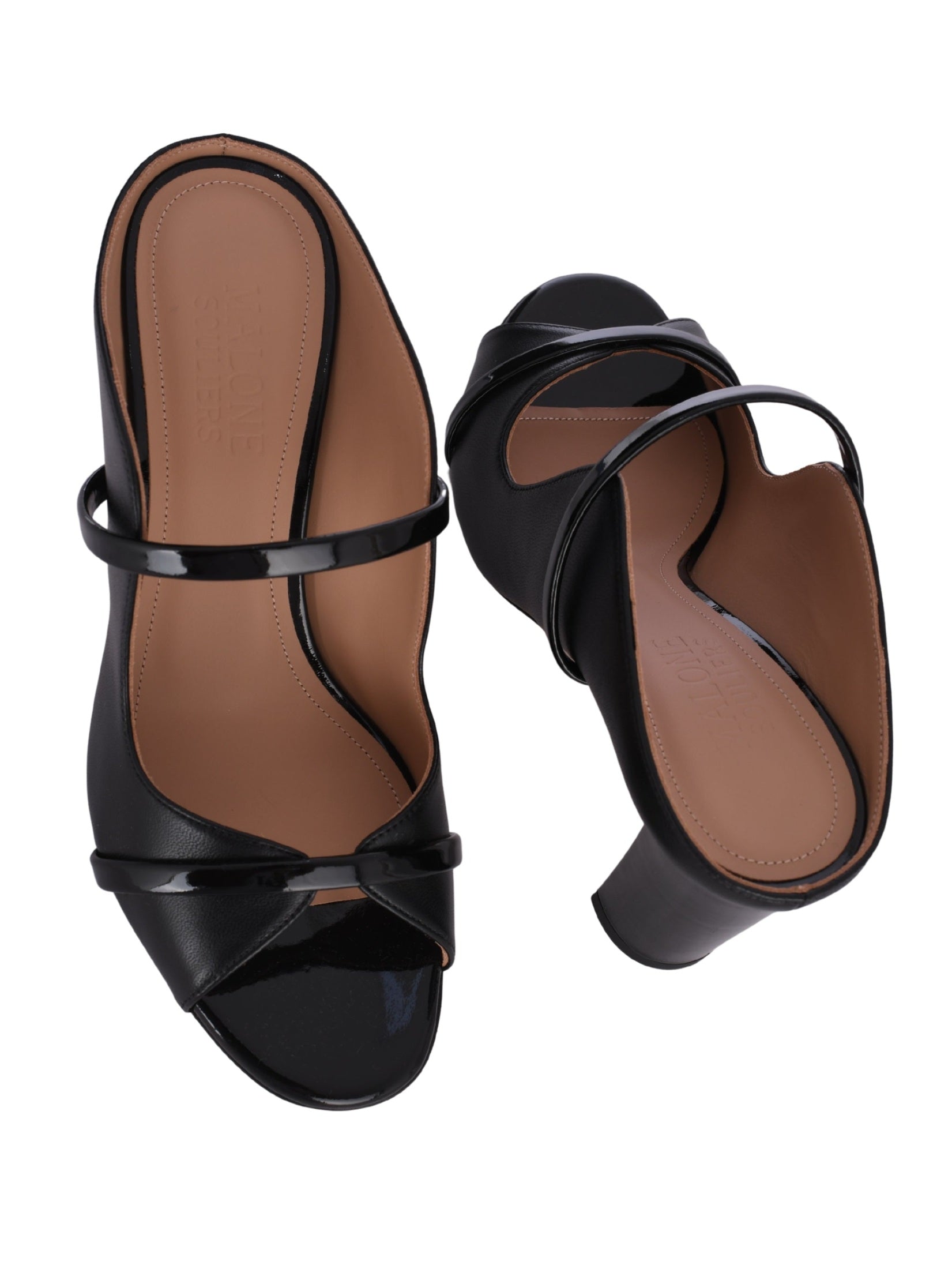 Norah 45 black leather sandals