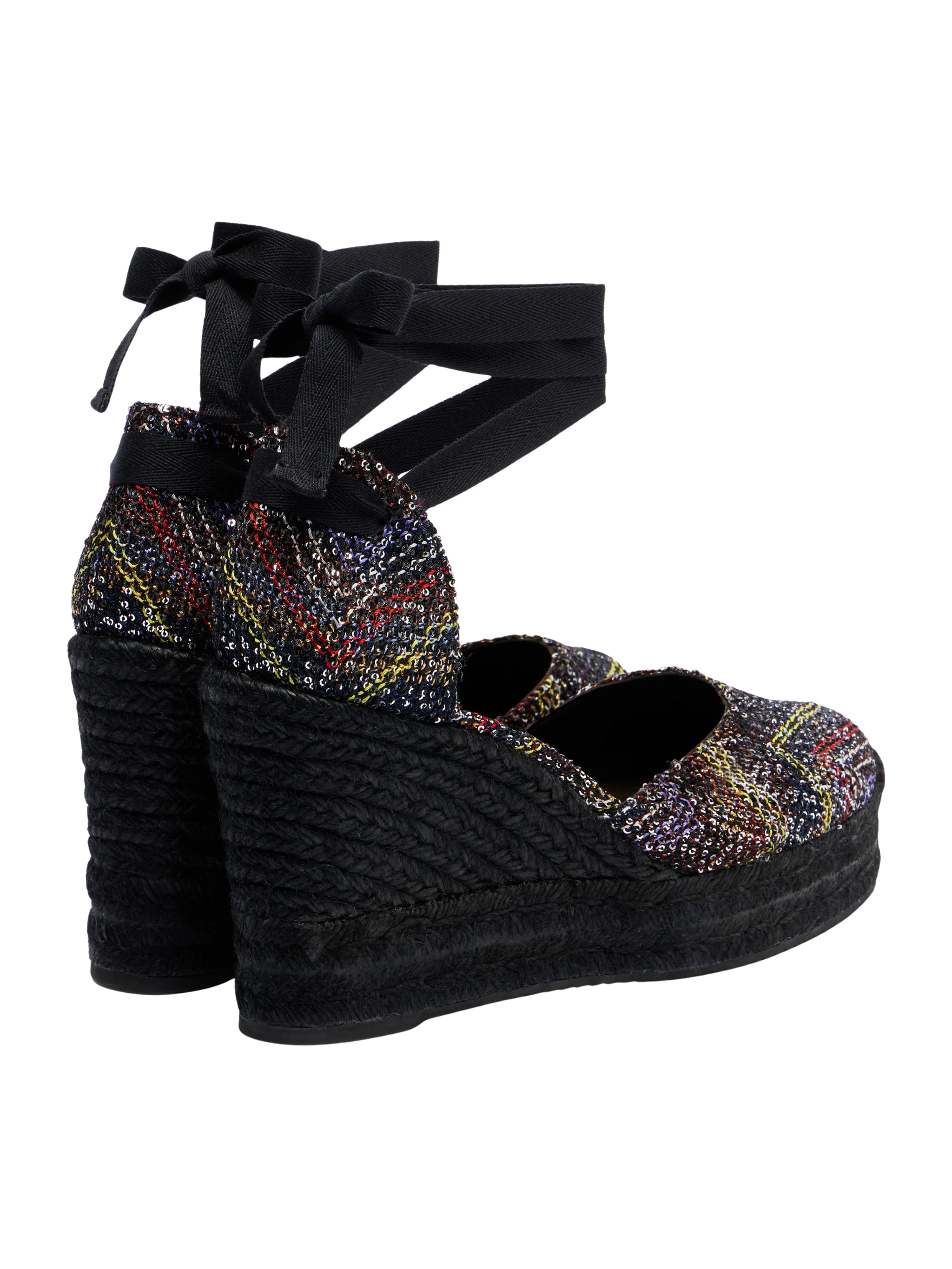 Eva 80 Caperdoni Sequin-Embellished Espadrilles