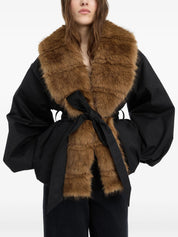 Faux fur collar jacket