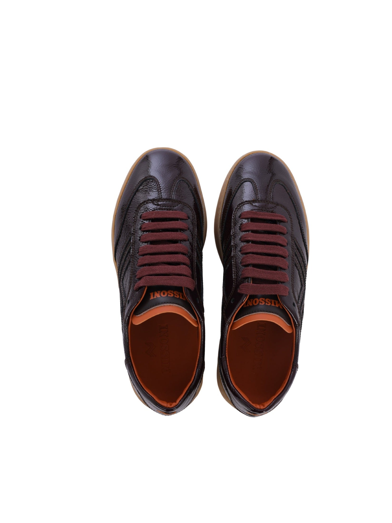 Anne sneaker naplak patent leather burgundy