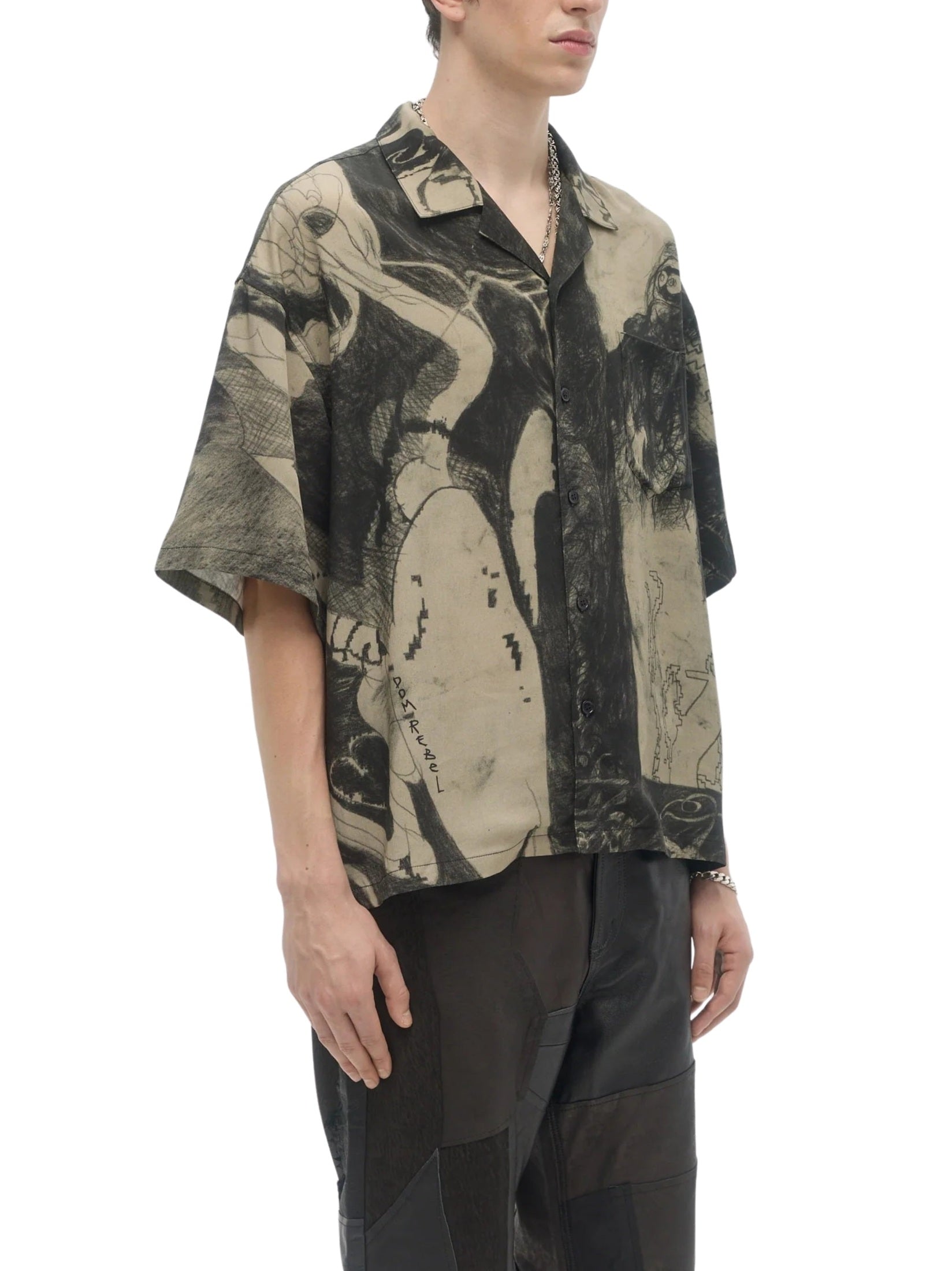 Extrovert camp collar shirt beige