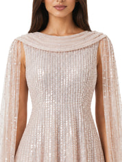 Moonlight sequin ankle gown