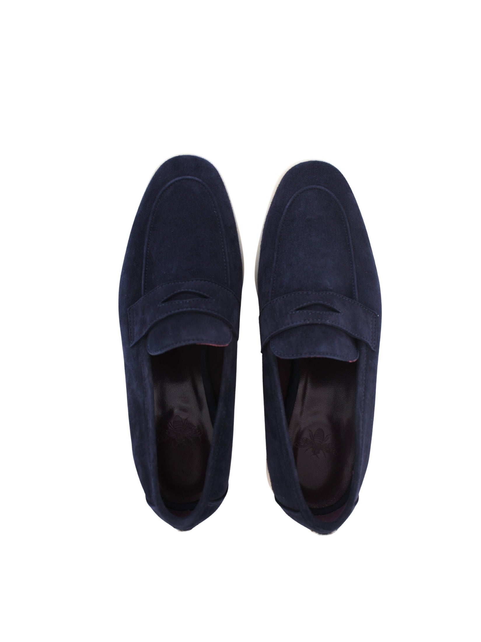 Dark blue suede loisir gomme