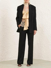 Illustration straight tux pant