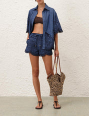 COCO EMBROIDERED DENIM SHIRT