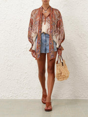 Rhiannon tie neck blouse