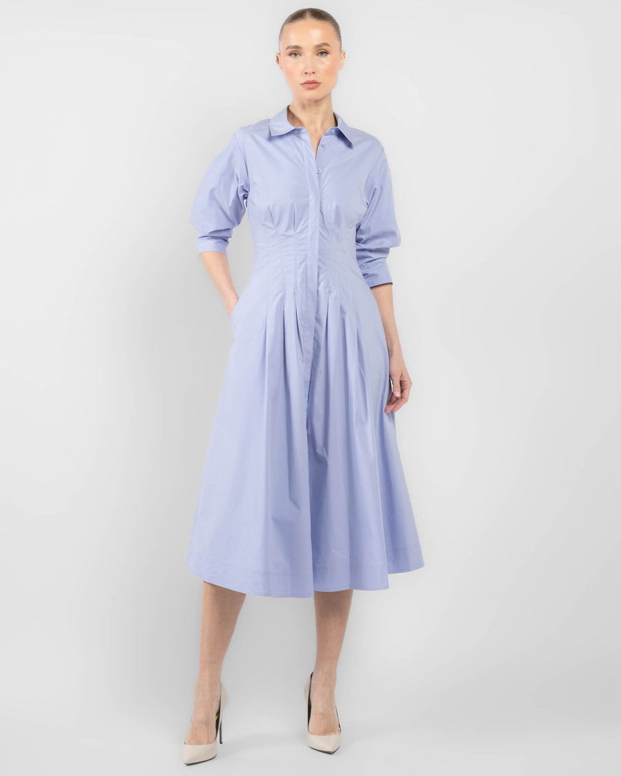 JAZZ PINTUCK MIDI DRESS