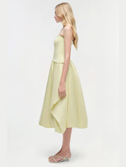 Izzy strapless taffeta midi dress
