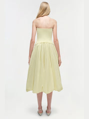 Izzy strapless taffeta midi dress