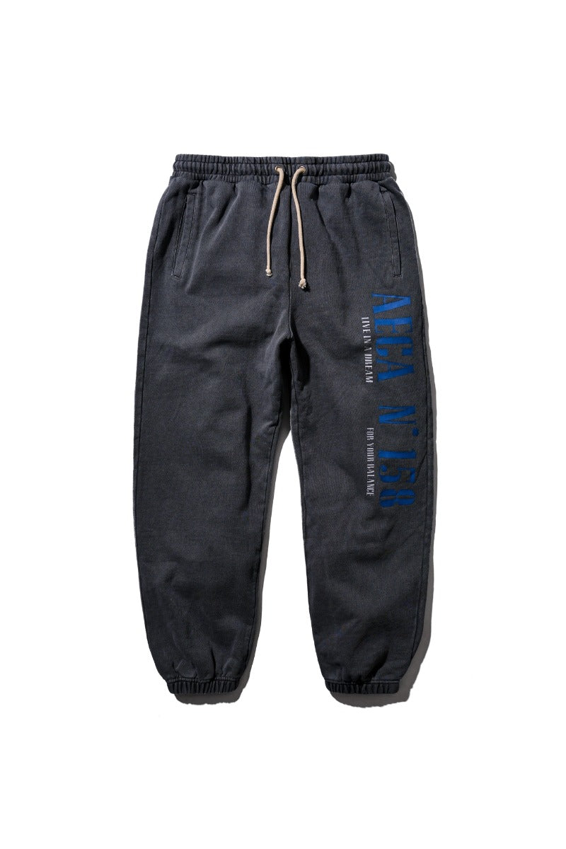 GUNS N AECA SWEAT PANTS-WASHED CHARCOAL