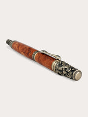 Handcrafted individual pen amboyna burl