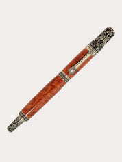 Handcrafted individual pen amboyna burl
