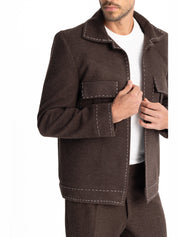Fred's stitches brown jacket