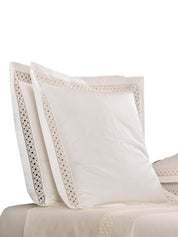 Lozenge lace duvet cover