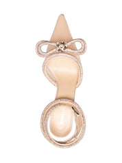 Double Bow Golden Mesh High Heels (110Mm)