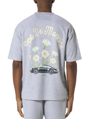 Pink reverie t-shirt marl grey