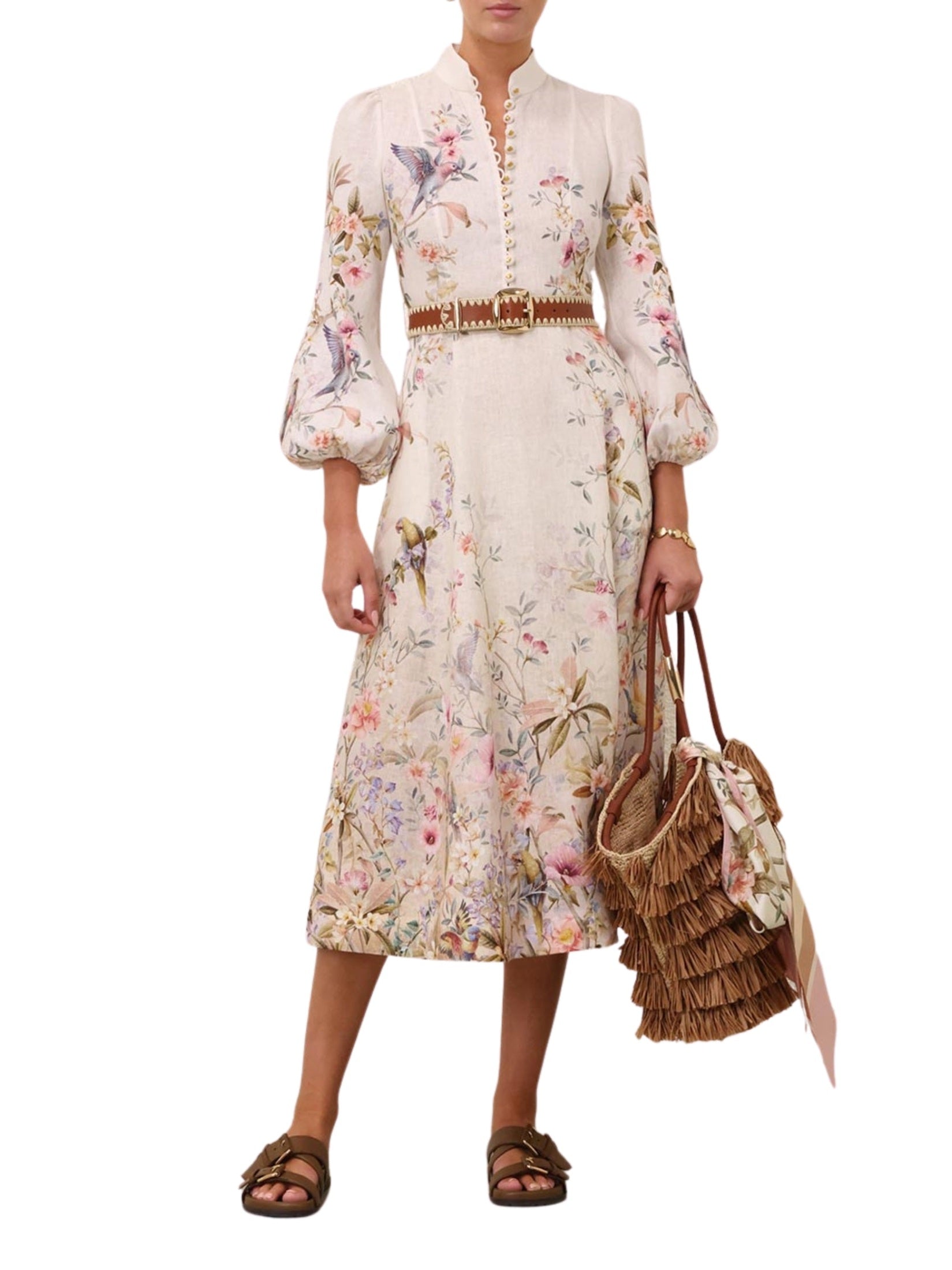 Rebellion button midi dress