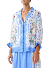 Shirt with gathered cuff