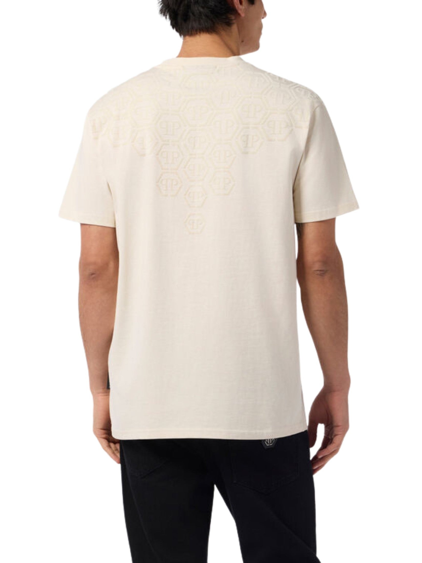 Round neck t-shirt degradé monogram
