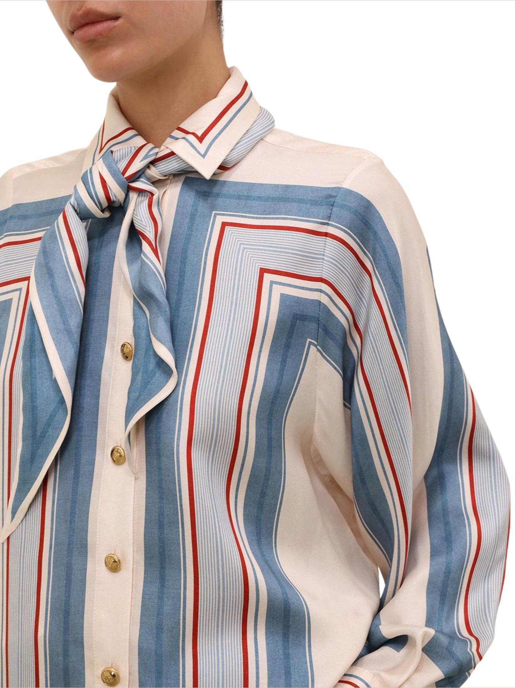 Relaxed scarf shirt
