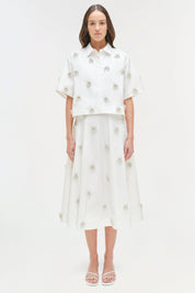 NOVANNA EMBELLISHED MIDI SKIRT