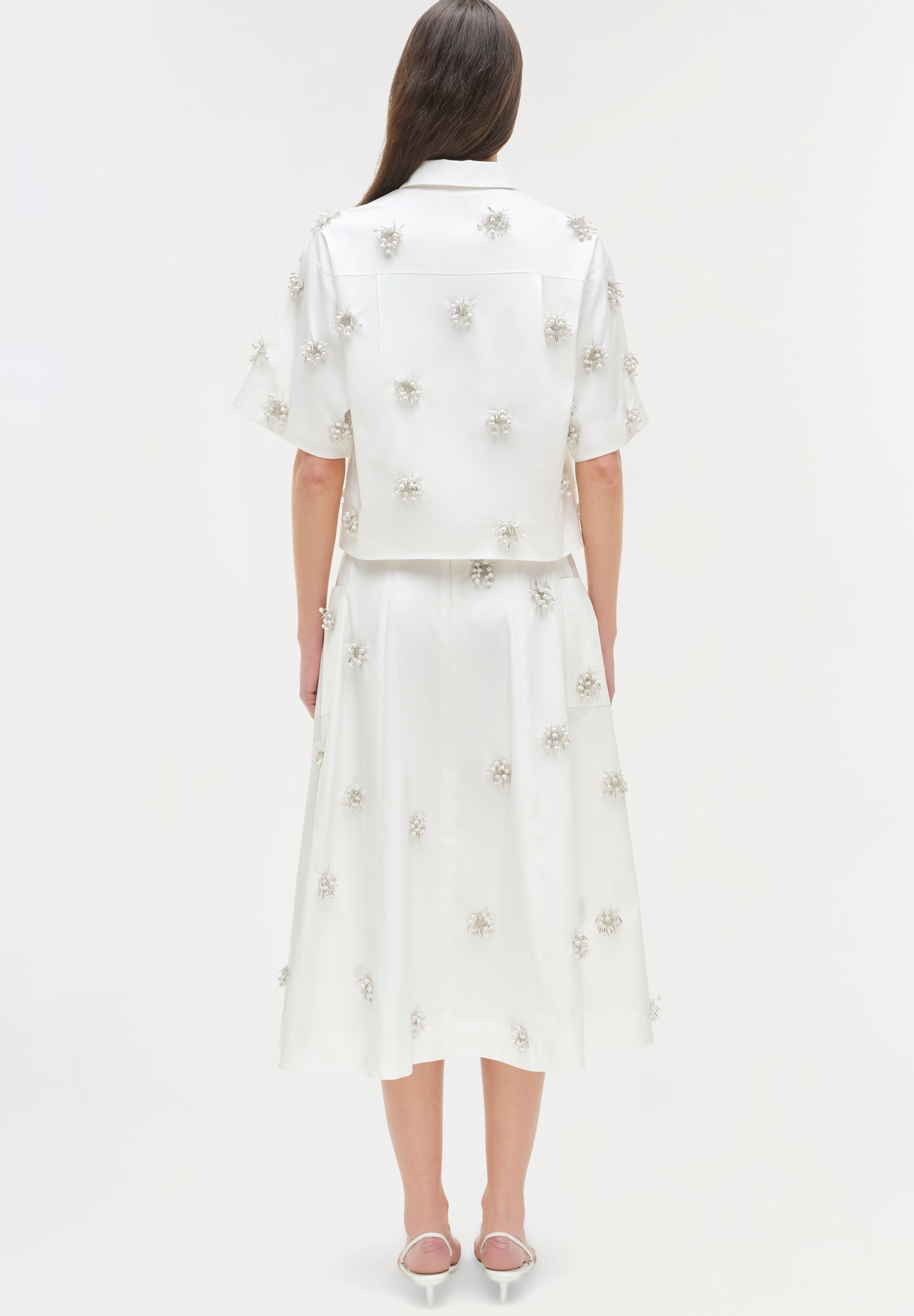 NOVANNA EMBELLISHED MIDI SKIRT