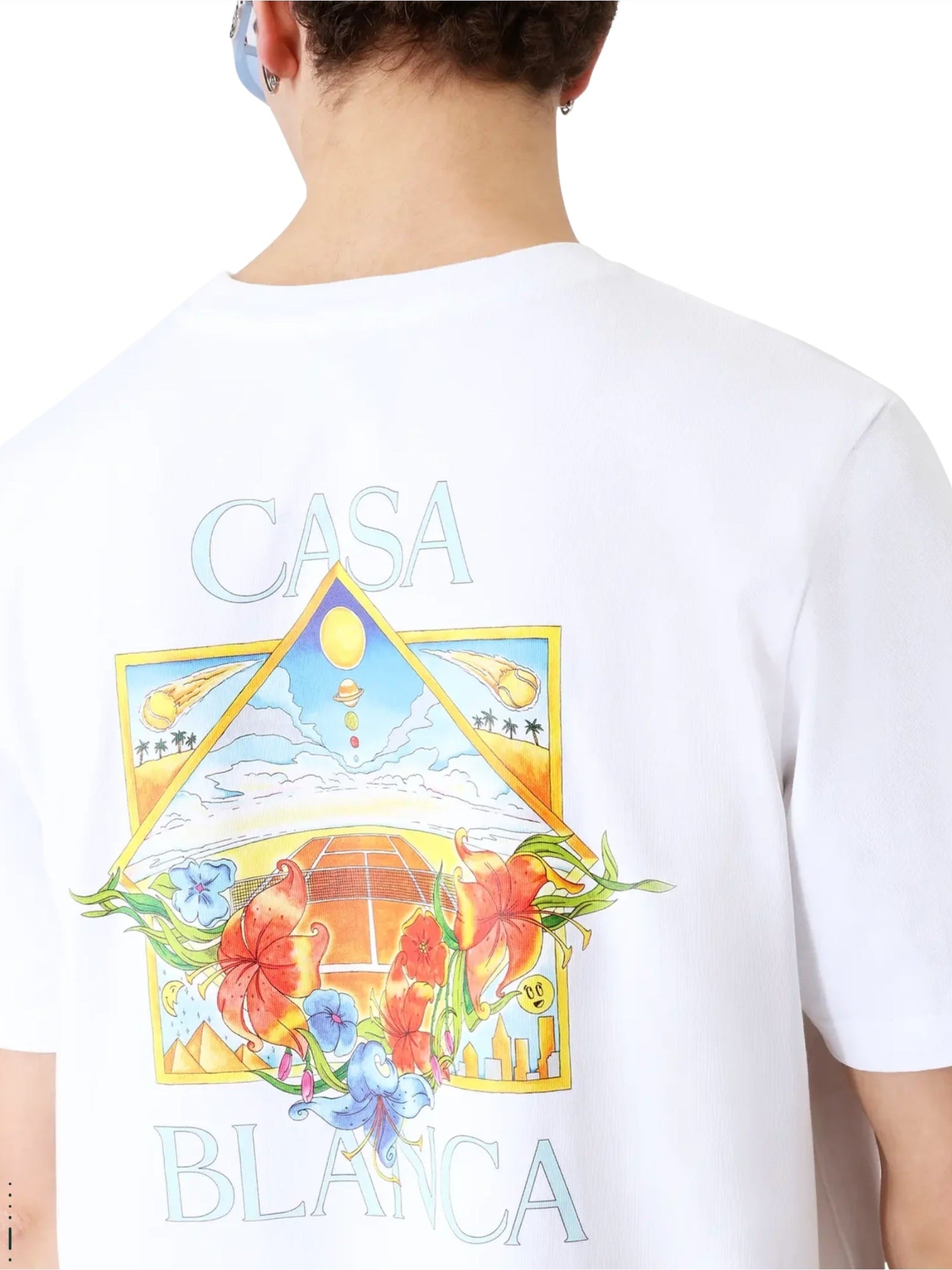 White Flower Court Icon Short Sleeve T?Shirt
