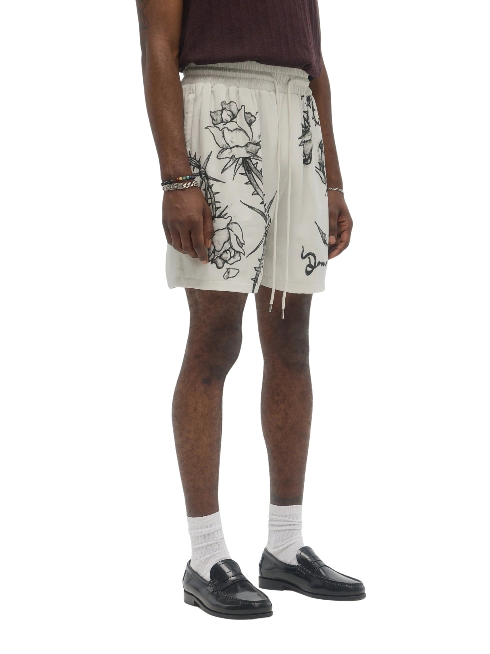 Inked shorts beige