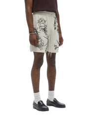 Inked shorts beige