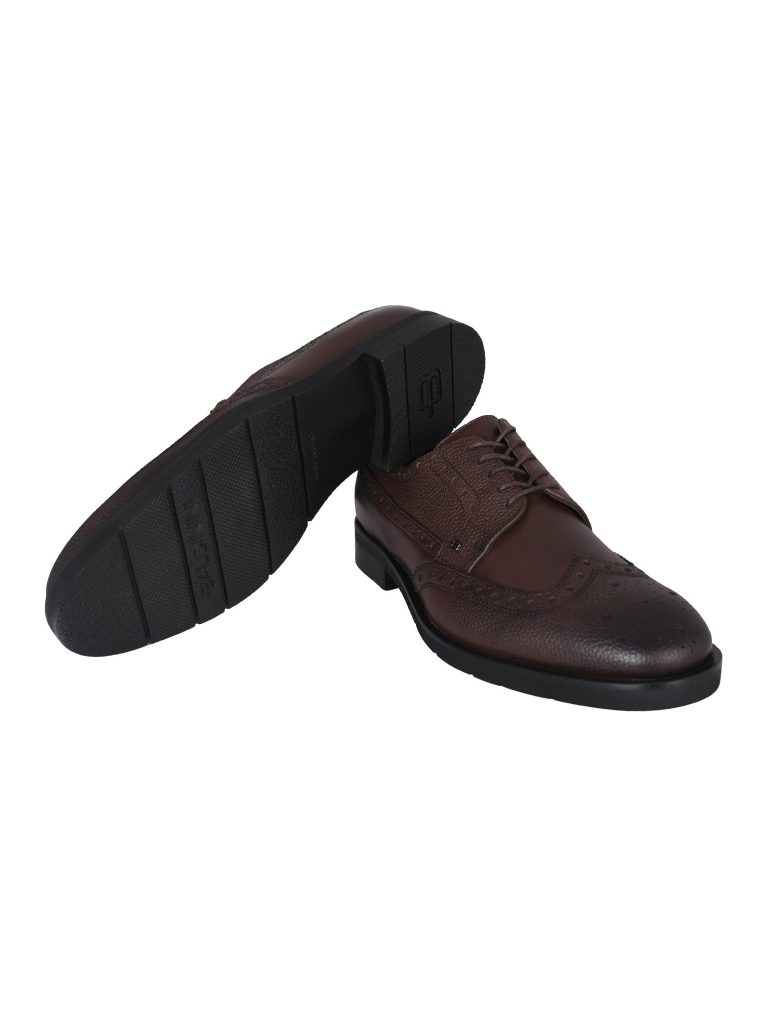 Lace up tumb.leat&calf brown