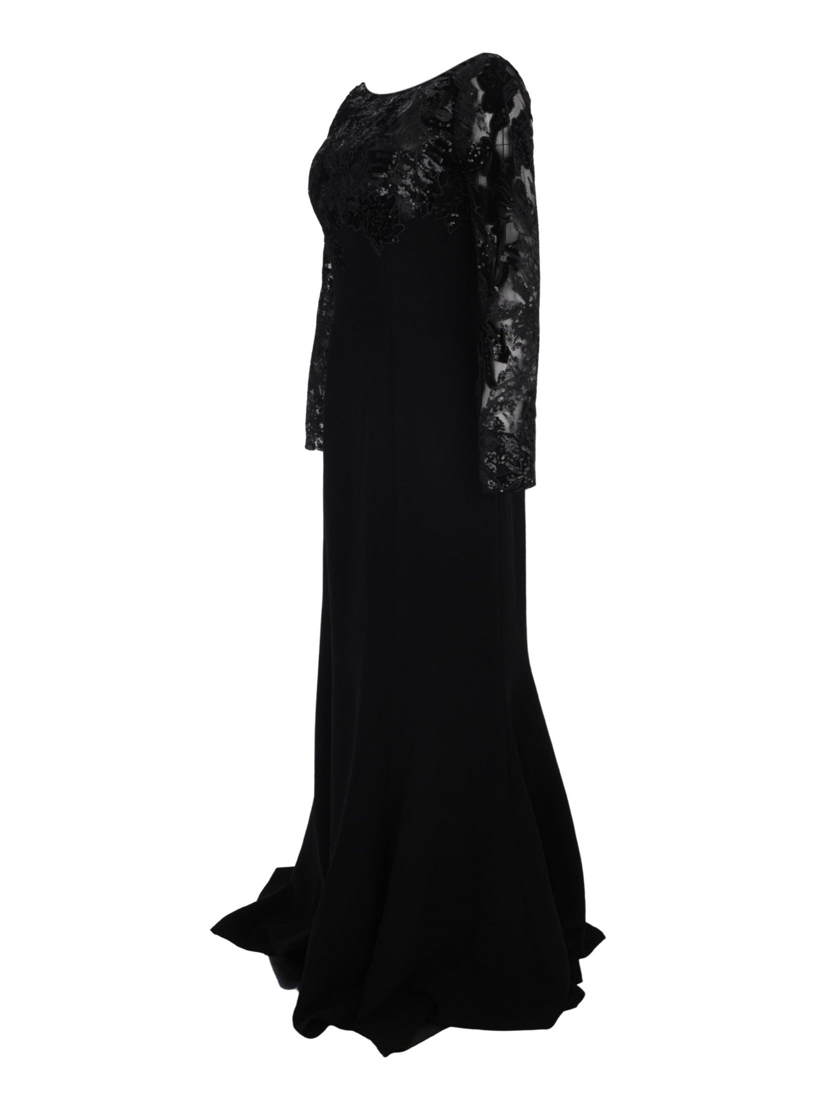 Embroidered crepe dress
